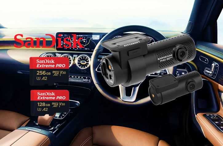Een BlackVue dashcam en een geheugenkaart zijn in veel situaties erg handig, zoals met een SanDisk Extreme Pro micro SD kaart.