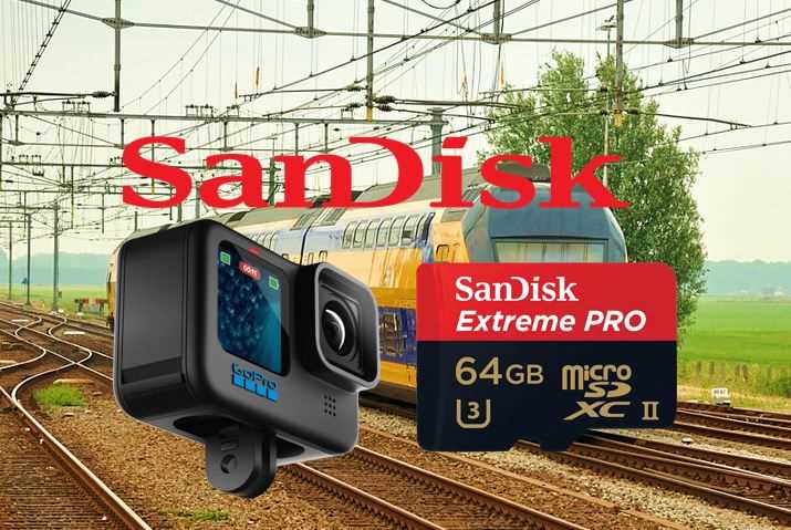 Spot treinen met de GoPro Hero 11 en jouw SanDisk Extreme Pro micro SD kaart.